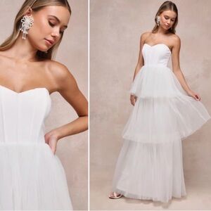 Dreamy Boho Tulle Layered Wedding Dress Size XS